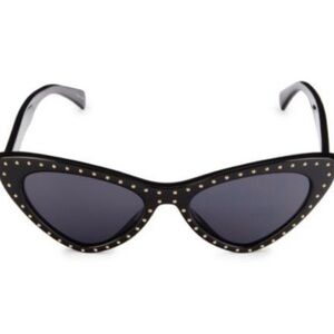 Moschino Black and Gold Cat-Eye Sunglasses